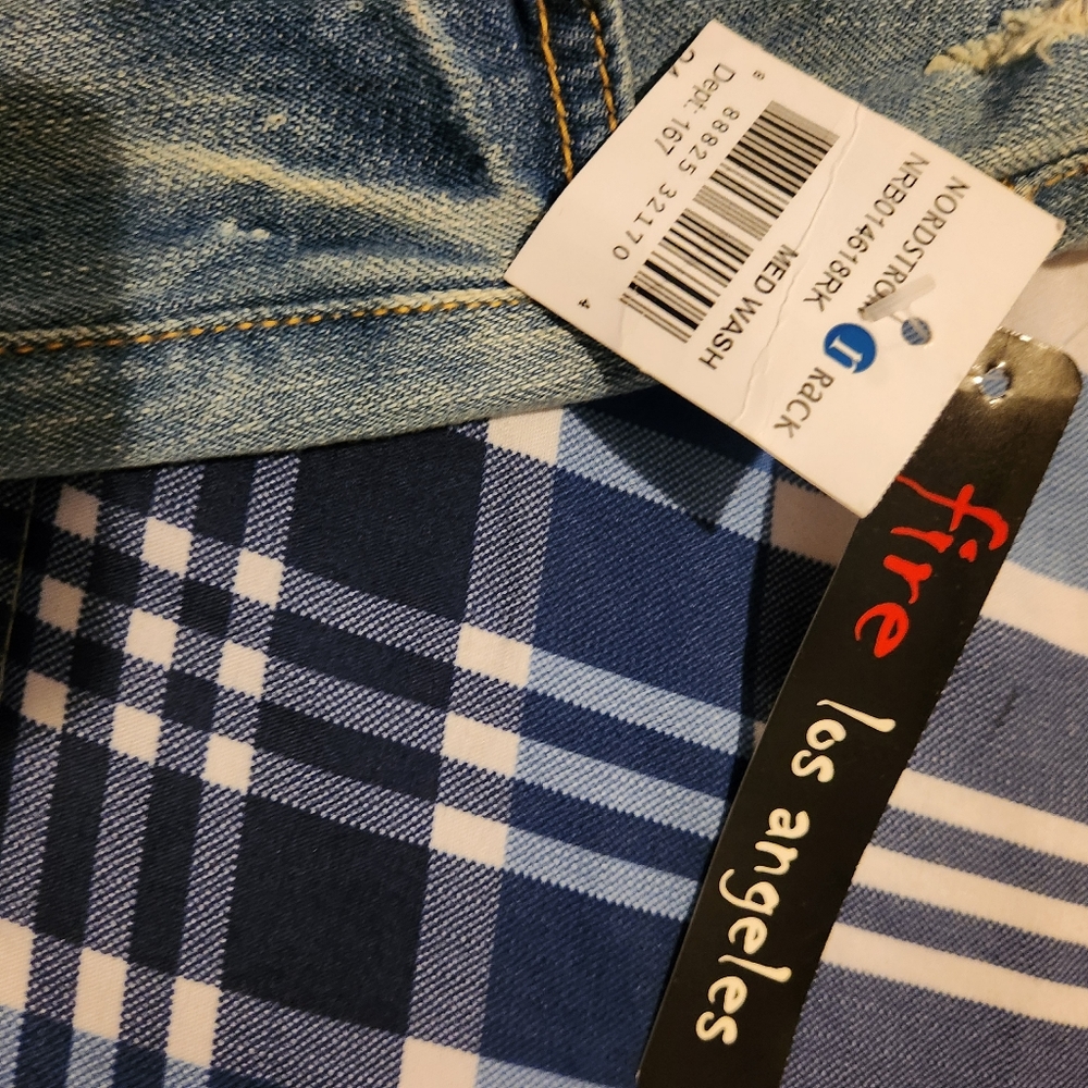 Fire los angeles blue demin distress   skirt size 24 new with tags - Picture 4 of 8